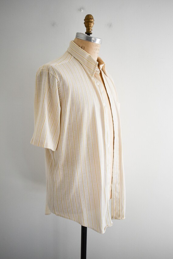 1970s Golden Yellow Knit Shirt - image 4