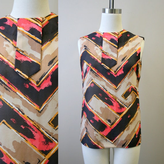 1960s Chevron Blouse - image 1