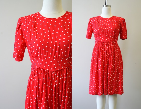 1980s-does-1940s Hearts Dress