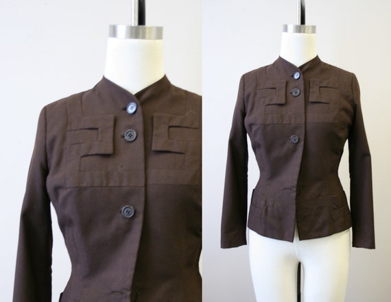 1940s Adrian Brown Wool Jacket