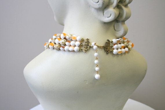 1960s NOS Coro Three Strand Bead Necklace - image 5