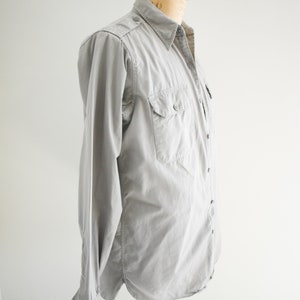 1950s Gray Cotton Police Uniform Shirt image 4