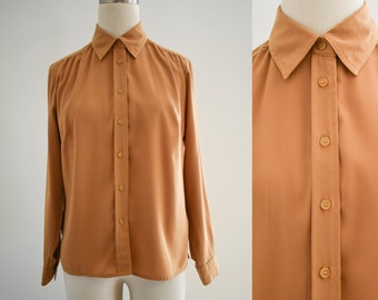 1990s Mustard Gold Blouse