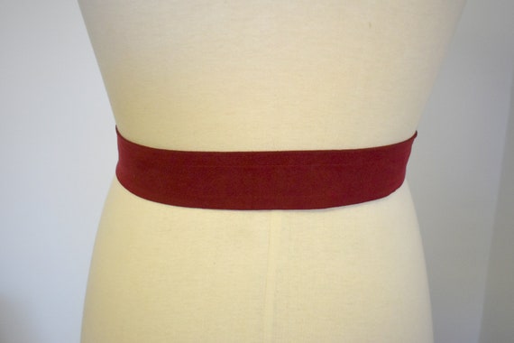 1980s/90s Burgundy Ultrasuede Tie Belt - image 4