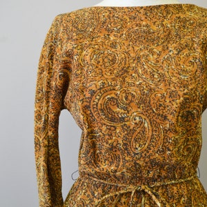 1950s Carol Craig Lurex Paisley Wiggle Dress image 3