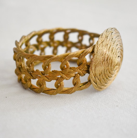 Vintage Gold Coiled Wire Bracelet