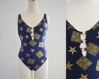 1990s La Blanca Starfish Swimsuit