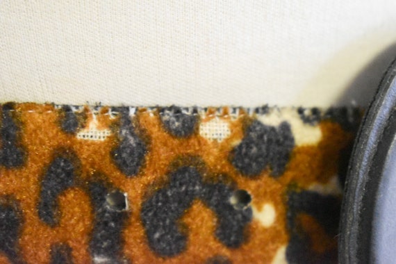 1970s/80s Flocked Leopard Print Belt - image 4