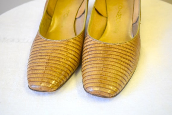 1960s Dolmode Reptile Heels, Size 8M - image 3