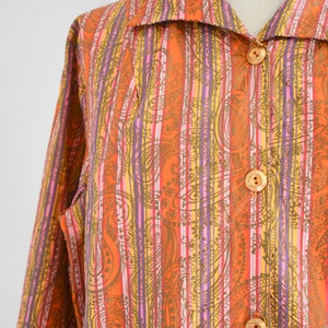 1960s Microstriped Paisley Blouse image 3