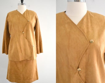 1980s Ultrasuede Jacket and Skirt Set