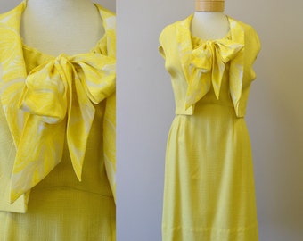 1950s Pat Premo Yellow Dress and Vest