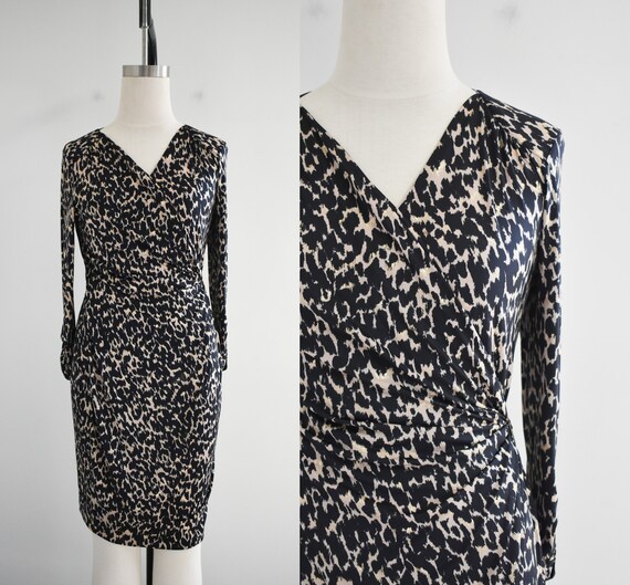 1990s/Y2K Cache Leopard Print Jersey Dress - image 3