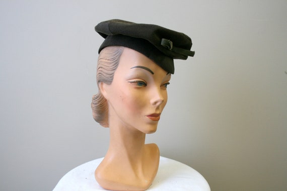 1940s New York Creations Brown Tam Hat