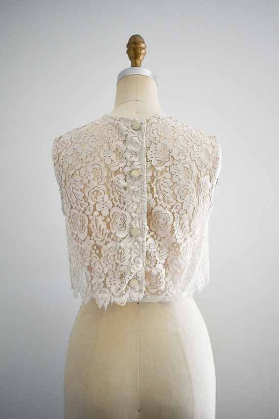 1950s Ecru Lace Blouse - image 5