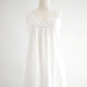 Antique White Cotton Night Gown