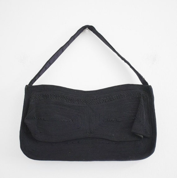 1940s Navy Corde Purse