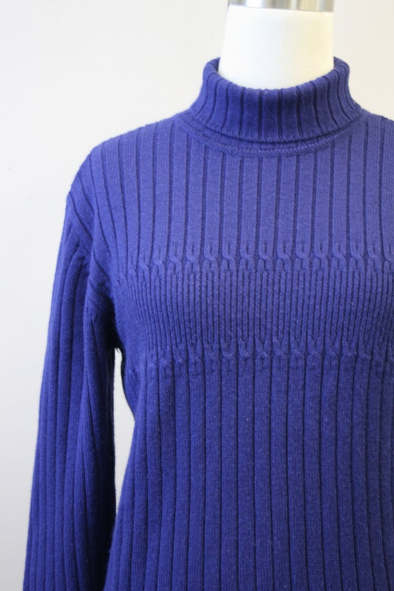 1980s Meister Blue Turtleneck Ski Sweater - image 3