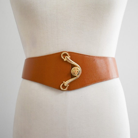 1980s/90s Ginnie Johansen Wide Leather Belt