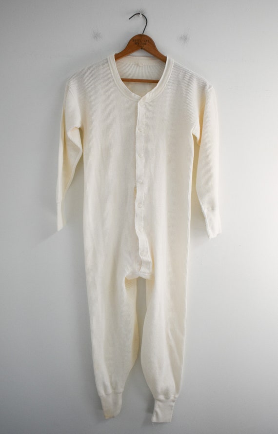 Vintage Cotton Thermal Union Suit - image 2