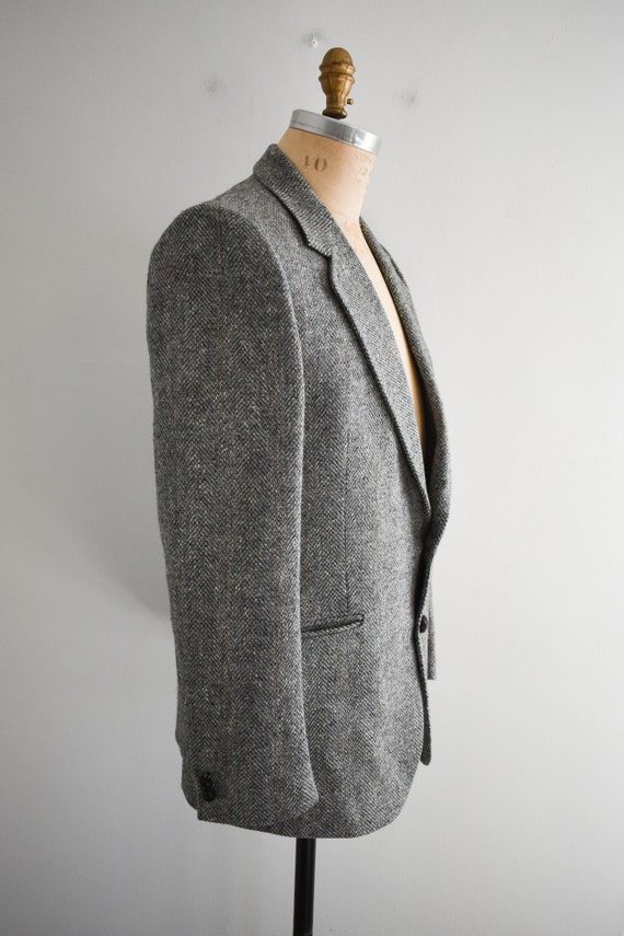 1970s/80s Donegal Handwoven Gray Tweed Jacket - image 4