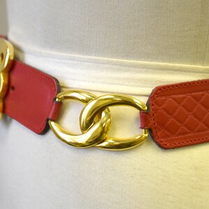 1980s Ifratus Red Leather Belt image 4