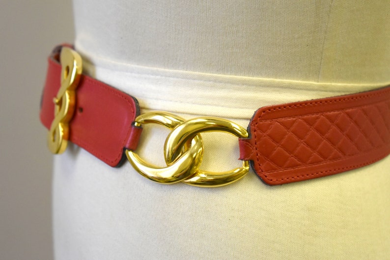 1980s Ifratus Red Leather Belt image 4