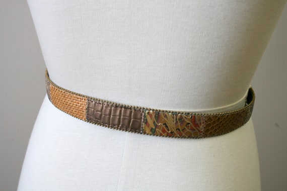 1980s Elite Patchwork Skins Belt - image 5