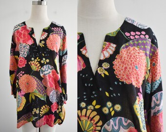 1990s/Y2K Indian Cotton Tunic Blouse