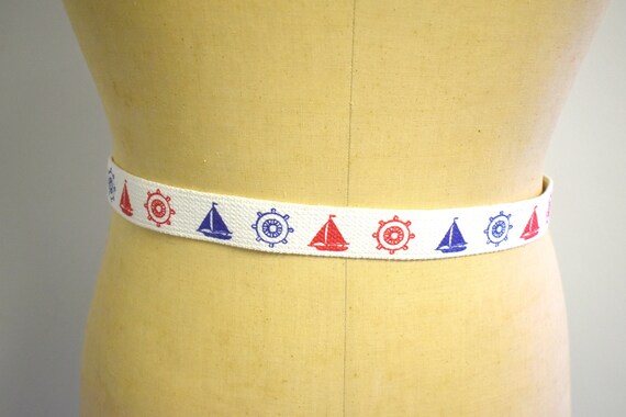 1980s Nautical Canvas Belt - image 4