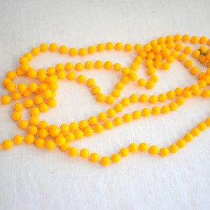 1960s Light Orange Plastic Bead Extra Long Necklace image 4