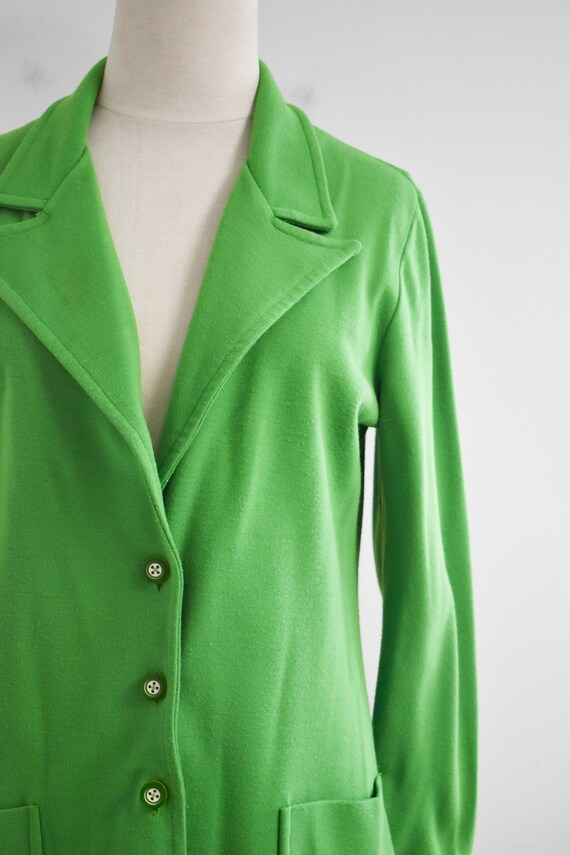 1970s Green Knit Jacket - image 3