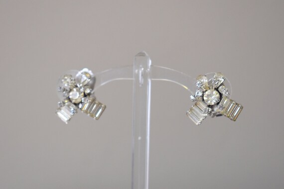Rhinestone Sputnik Clip Earrings View 5