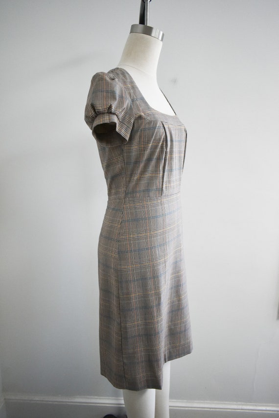 1990s Brown Plaid Dress - image 4