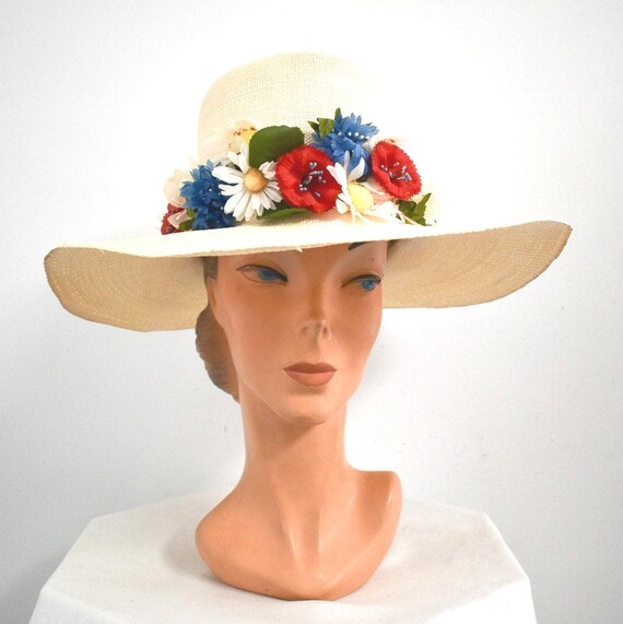 Betmar Cream Floral Women\'s Hat Vintage Betmar Cloche Hat Women main image 4