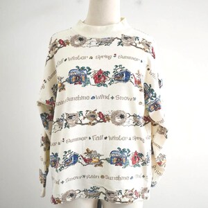 1990s Four Seasons Printed Knit Shirt