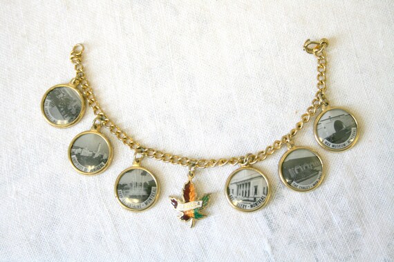 1960s Canadian Photo Charm Souvenir Bracelet - image 2
