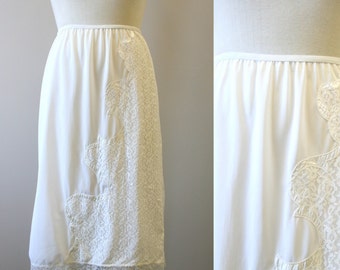 1950s Michelene White Half Slip