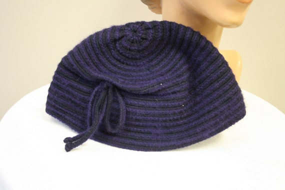 1940s Peck and Peck Purple Wool Hat - image 6