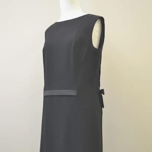 1960s Black Shift Dress with Bow Detail