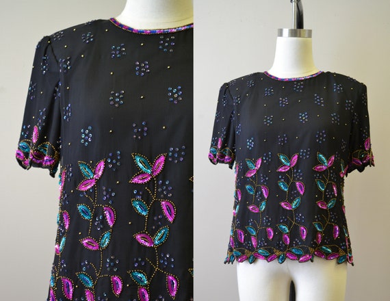 1980s Stenay Sequin Blouse