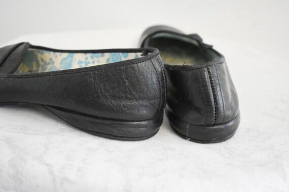 1960s Daniel Green Black Vinyl Slippers, Size 2A65 - image 4