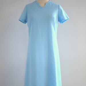 1960s Light Blue Knit Dress image 3