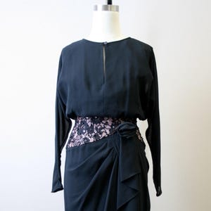 1980s-does-1940s Black Dress