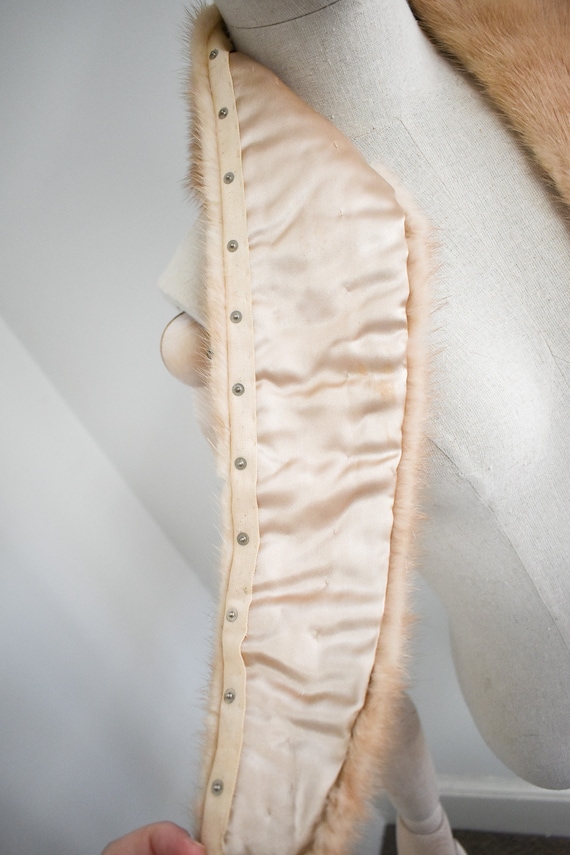 1940s/50s Blonde Fur Long Collar - image 8