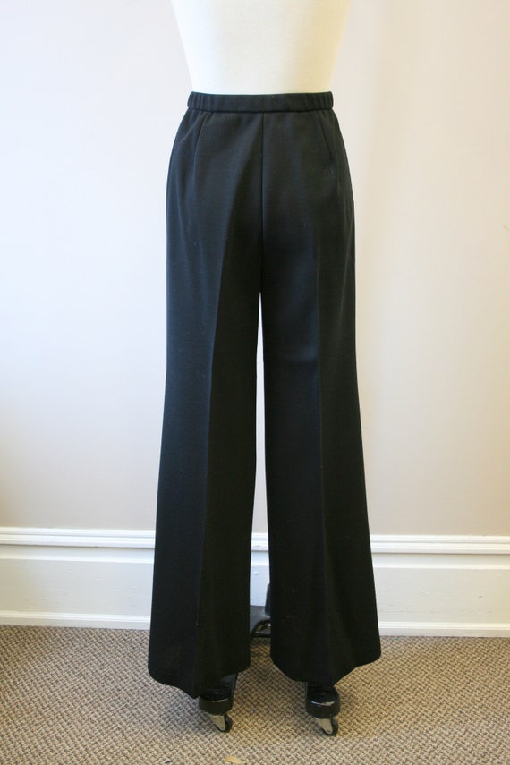 1970s Black Wide Leg Trousers - image 6