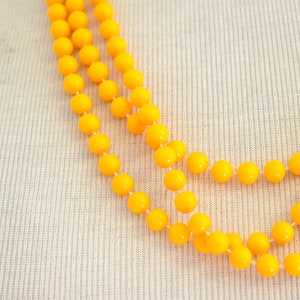 1960s Light Orange Plastic Bead Extra Long Necklace image 6