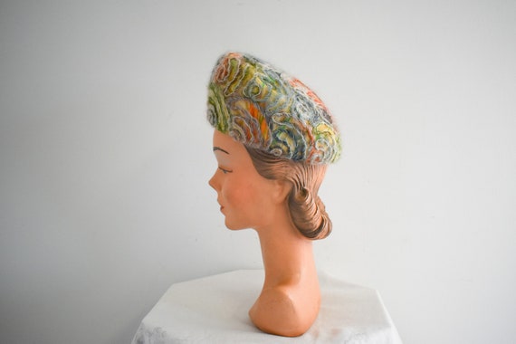 1950s Yarn Soutache Hat - image 5