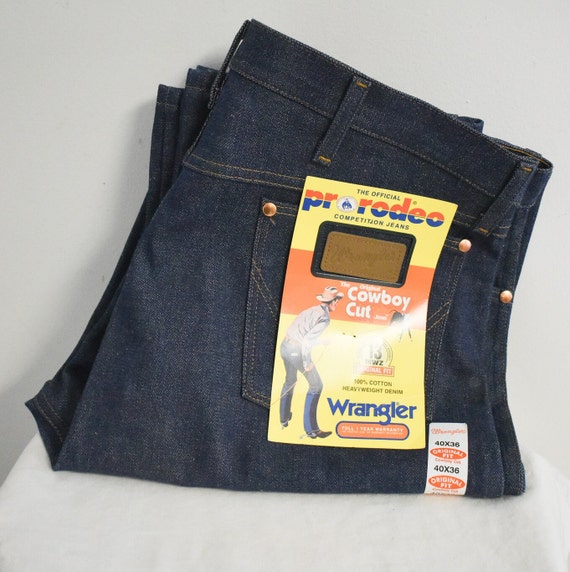 1980s NOS Wrangler Dark Wash Jeans, 40x36 - image 1