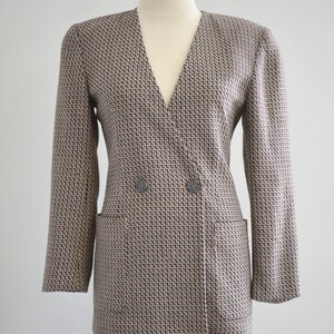 1980s Krizia Wool Blend Chevron Jacket image 2